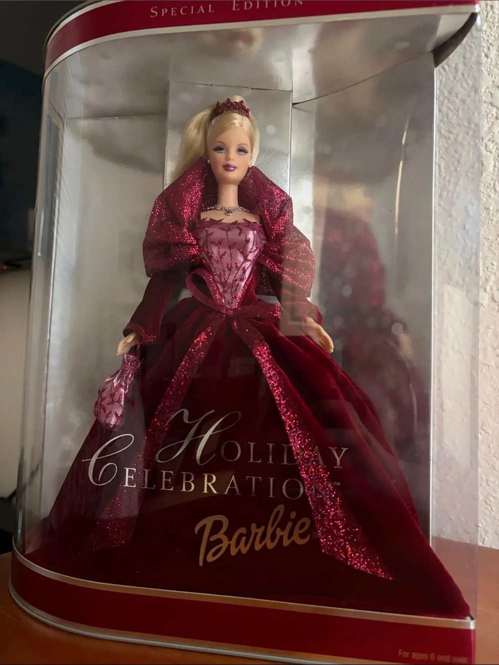 Barbie Sparkling Burgundy Holiday Celebration Doll